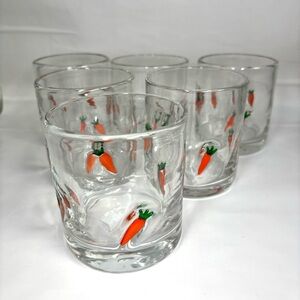 Crate & Barrel Carrot Icon 14-oz. Double Old-Fashioned Glass- Set of 6